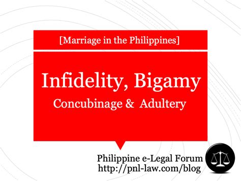 Brief Discussion on Infidelity, Concubinage, Adultery .